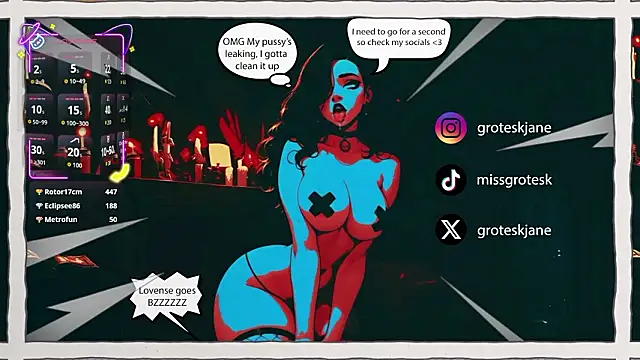 GroteskJane online show from February 21, 2026, 10:01 pm