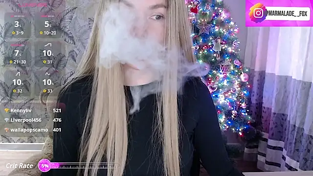 Snapshot of Marmalade_Fox chatting on December 15, 2025, 8:20 am Marmalade Fox online show from December 15, 2025, 8:20 am