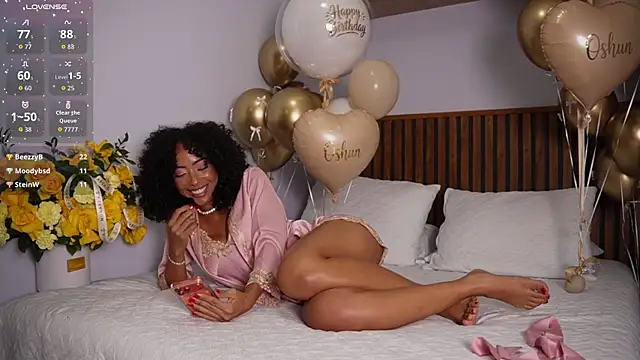 Snapshot of OSHUN_ chatting on July 9, 2026, 5:19 am OSHUN online show from July 9, 2026, 5:19 am