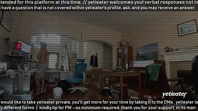 Snapshot of yetieater chatting on April 15, 2026, 7:58 pm yetieater online show from April 15, 2026, 7:58 pm