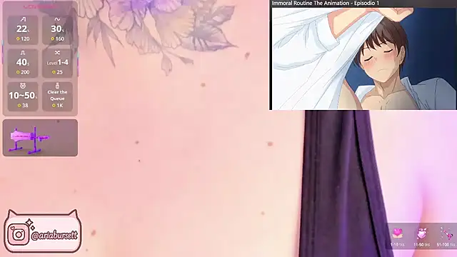 AriaBursett online show from October 8, 2025, 4:19 pm