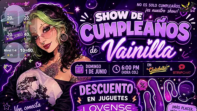 vainilla doll online show from May 16, 2026, 2:21 am