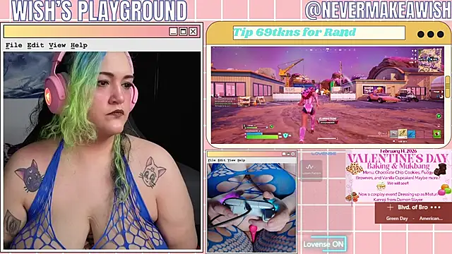 Snapshot of nevermakeawish chatting on February 8, 2026, 4:05 pm nevermakeawish online show from February 8, 2026, 4:05 pm