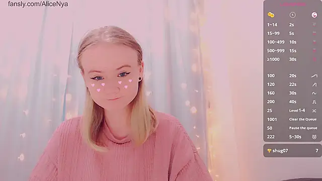 AliceNya cute online show from January 11, 2026, 7:26 am