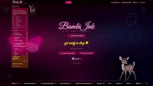 BambiInkXXX online show from April 16, 2026, 1:17 am