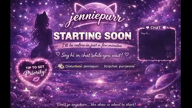 Snapshot of purrjennie chatting on March 27, 2026, 11:16 pm purrjennie online show from March 27, 2026, 11:16 pm