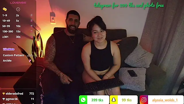 Alyssa and DAngelo online show from July 4, 2026, 4:08 am