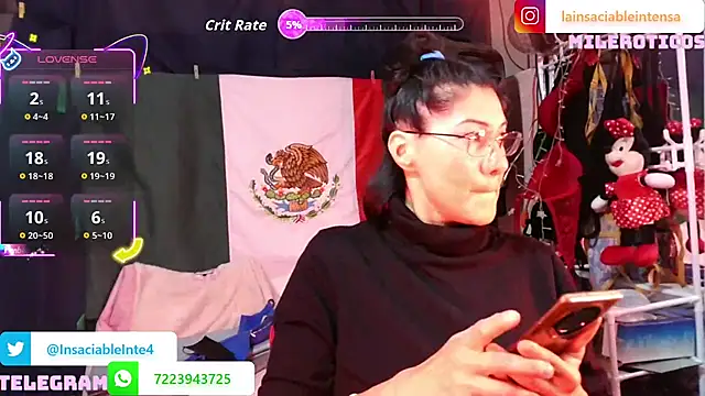 LaInsaciableIntensa online show from May 15, 2026, 2:09 am