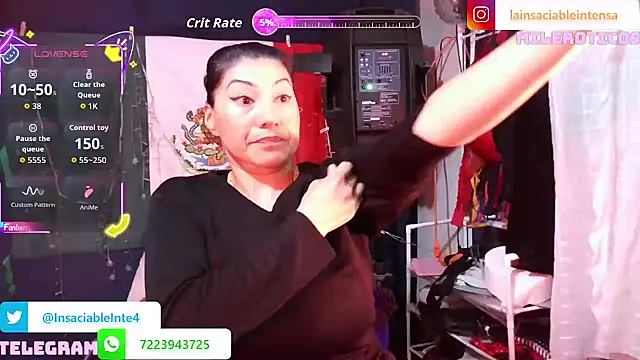 LaInsaciableIntensa online show from May 23, 2026, 1:15 am
